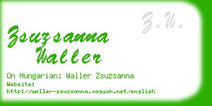 zsuzsanna waller business card
